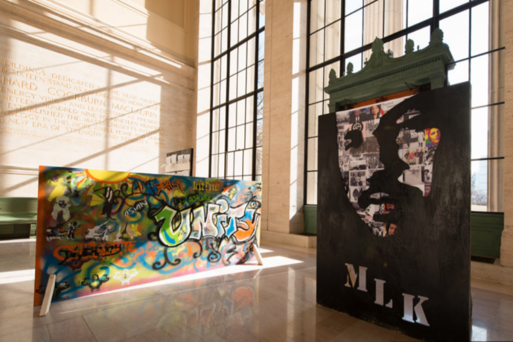 MLK inspired paintings displayed in Lobby 10